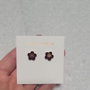 Tory Burch Gold Flower Earrings